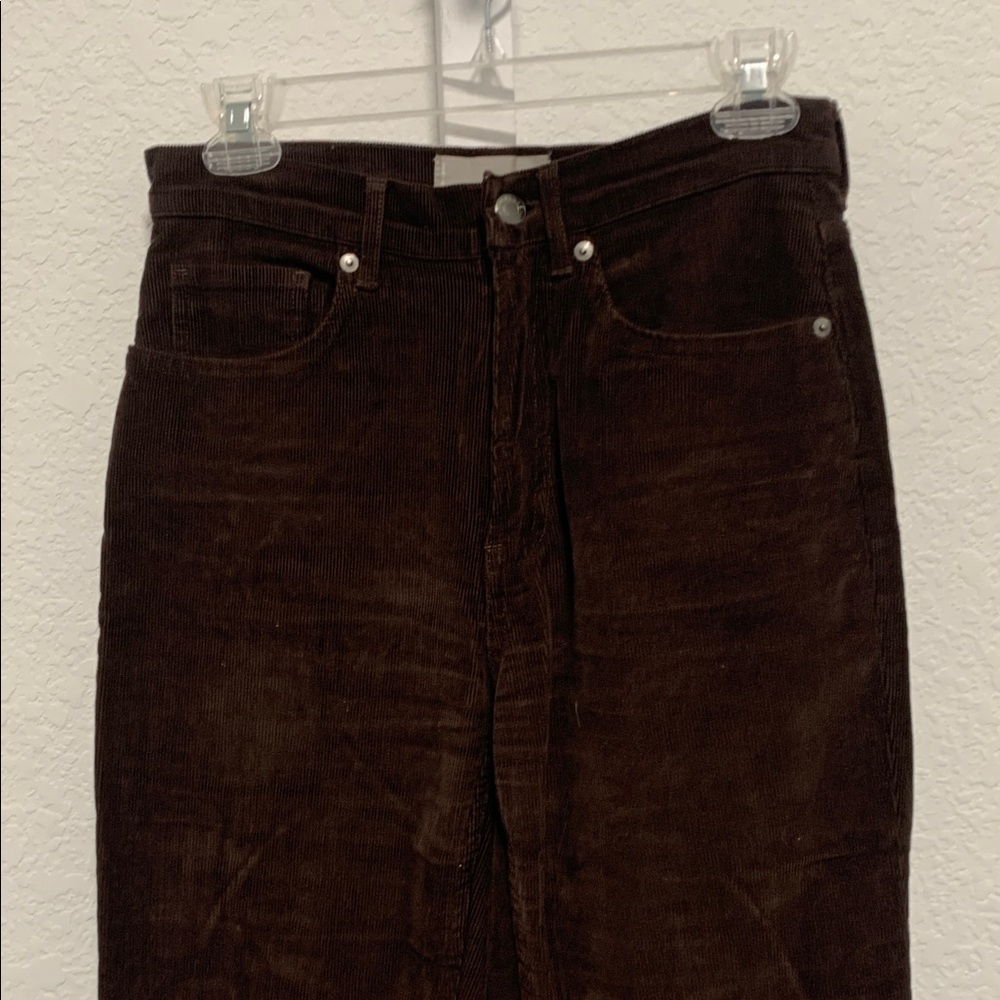 Everlane Dark Brown Corduroy Tapered Pants - Picture 2 of 10